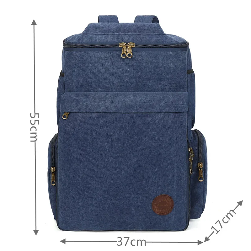 Men\'s Canvas Backpack Vintage School Bag High Quality Men\'s Travel Bags Large Capacity Knapsack Laptop Rucksack