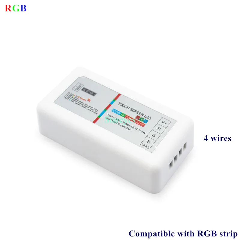 Imagem -04 - Controle Remoto rf 2.4g com Tela Sensível ao Toque Receptor sem Fio com Tira Rgb Rgbw Rgbcct 2.4g com Controle Remoto em Cor Única