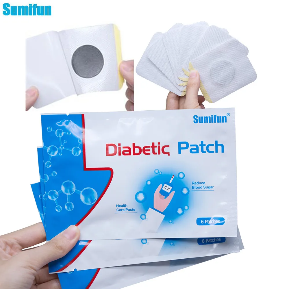 

Sumifun 6Pcs/bag Diabetic Patch Chinese Herbal Diabetes Cure Lower Blood Glucose Treatment Sugar Balance Stickers