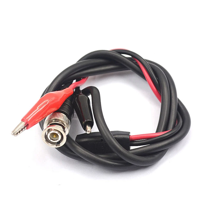 100CM BNC Q9 to Dual Alligator Clip Oscilloscope Test Probe Leads Cables Connector Dual Tester Tools for Electrical Working