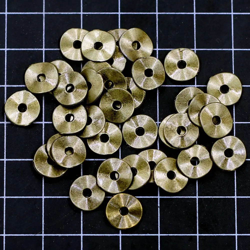 Spacer Beads Wave Round Tortuose Ring Zinc Metal Alloy Bronze Tone For Charms Bracelets Jewelry DIY Making Findings 9mm 100Pcs