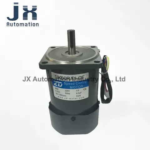 60W 220V 1PH Round Shaft Speed Control Motor 5IK60RA-CF