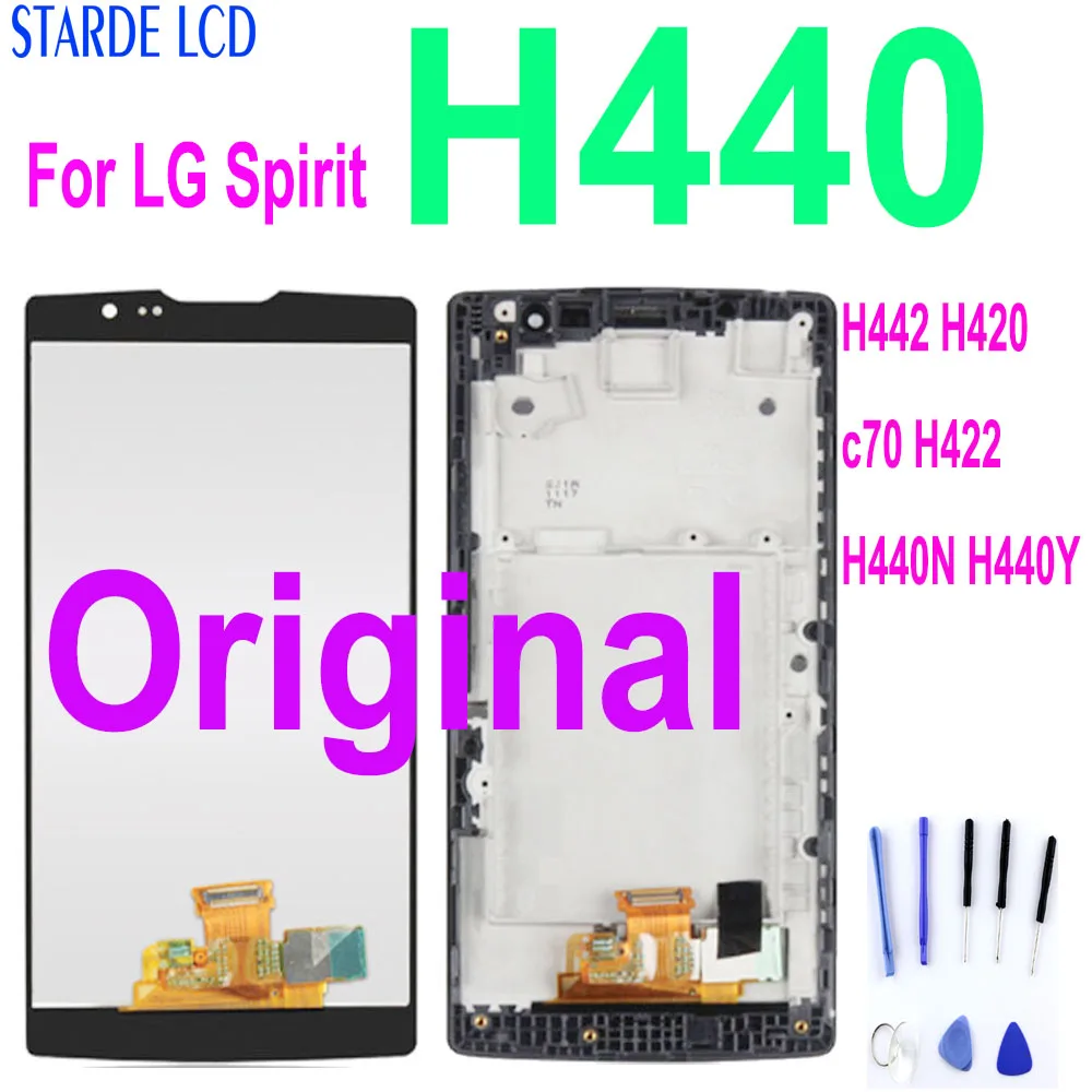 LCD originale da 4.7 "per LG Spirit H440 H442 H420 c70 H422 H440N H440Y Display LCD Touch Screen Digitizer Assembly sostituzione