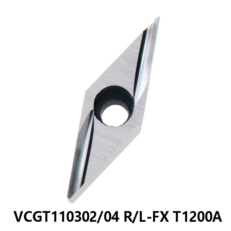 

100% Original VCGT110302L-FX VCGT110304R-FX T1200A Carbide Inserts VCGT110302 VCGT110304 Lathe Cutter Turning Tools 10pcs/box