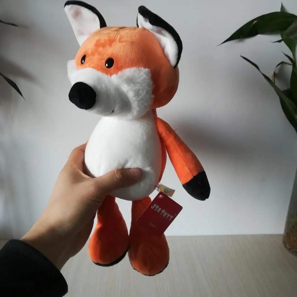Grand jouet en peluche de 35cm, joli renard de dessin animé, poupée douce, oreiller, cadeau de noël s2415