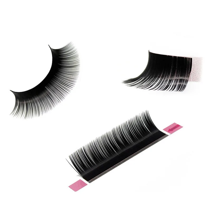 20cases/Lot 8/10/12/14mm False Eyelashes Eye Lash Extension Professional Makeup Kit Silk Natural Lashes 0.10C Thick