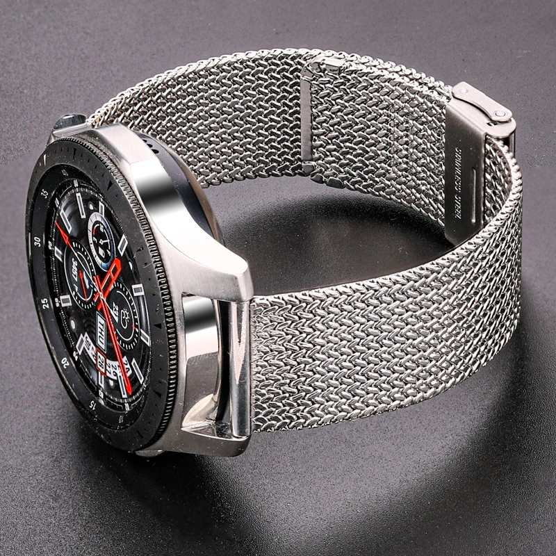 Stainless Steel Milanese Loop Watch Bracelet Women Men Replacement Strap Watchband 16mm 18mm 20mm 22mm Silver Black