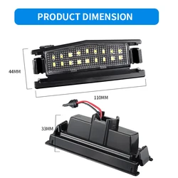 2Pcs For Mazda 2 2016 MX5 Miata 2016up white LED Car Rear license plate light number plate lamp
