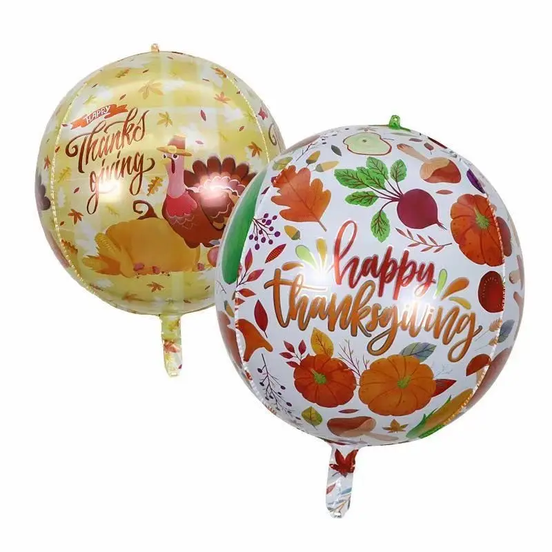 20pcs 22inch 4D helium ballon GIVING THANKS balloons foil Thanksgiving baloes party DIY decoration Mother's Day PartY