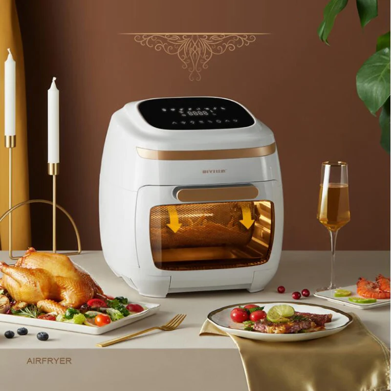 Air fryer electric fryer smart touch LCD visual air fryer oven barbecue and dehydrator