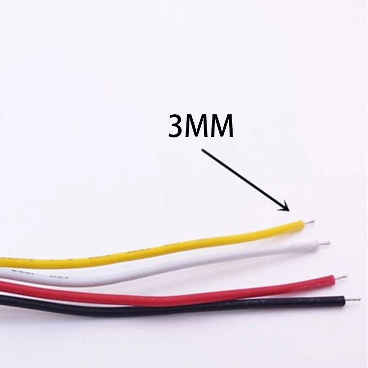 100pc PH2.0 Terminal Cable Electronic Wire UL1007 26AWG single head connect cable