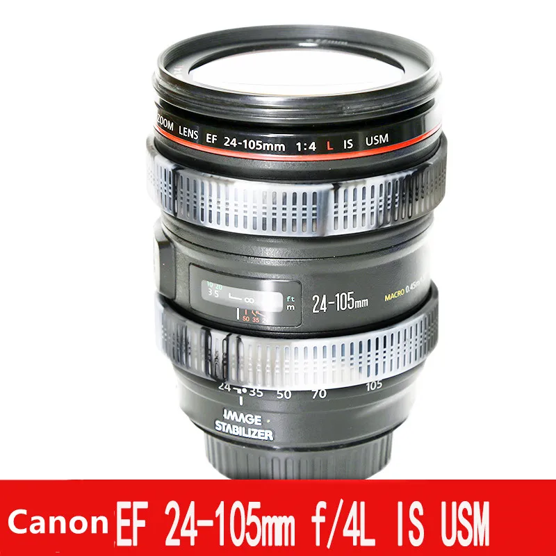 Silicone Focus Ring + Zoom Ring Rubber Band Protector for Canon EF 24-105mm f/4L IS USM