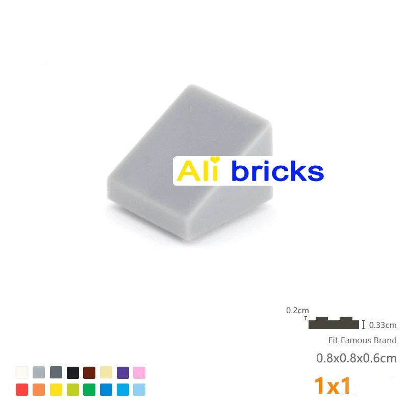 120pcs DIY Building Blocks Figure Smooth Bevel Bricks 1x1 Educational Creative Size Compatible With 54200 Toys for Children