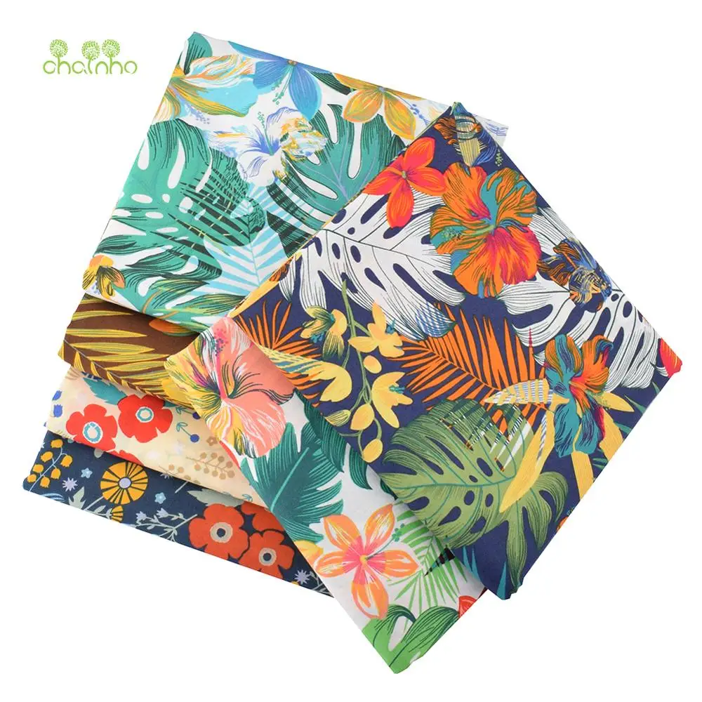 Printed Plain Cotton Fabric,Tropical Rainforest,DIY Sewing Quilting For Baby&Children\'s Dress Shirt Clothing,Poplin Material