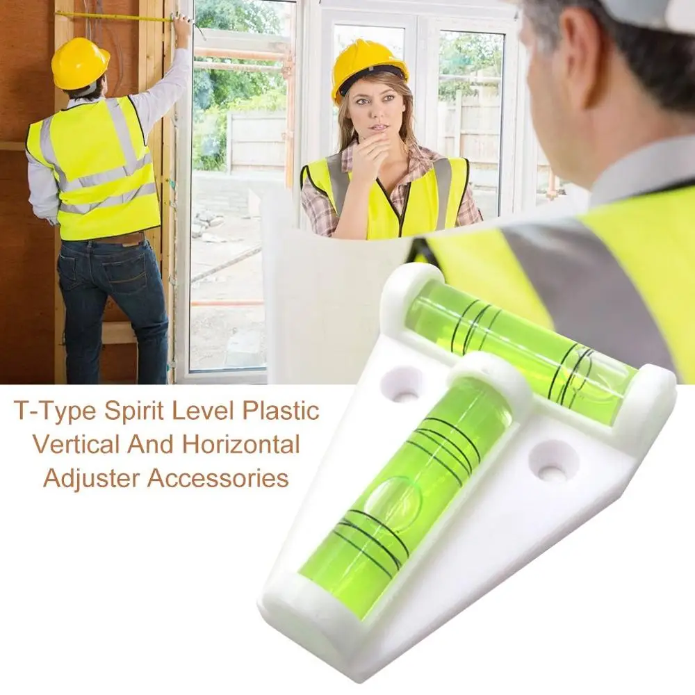 T-Type Spirit Level Plastic Measuring Vertical And Horizontal Adjuster Trailer Motorhome Boat Accessories Parts 1 piece