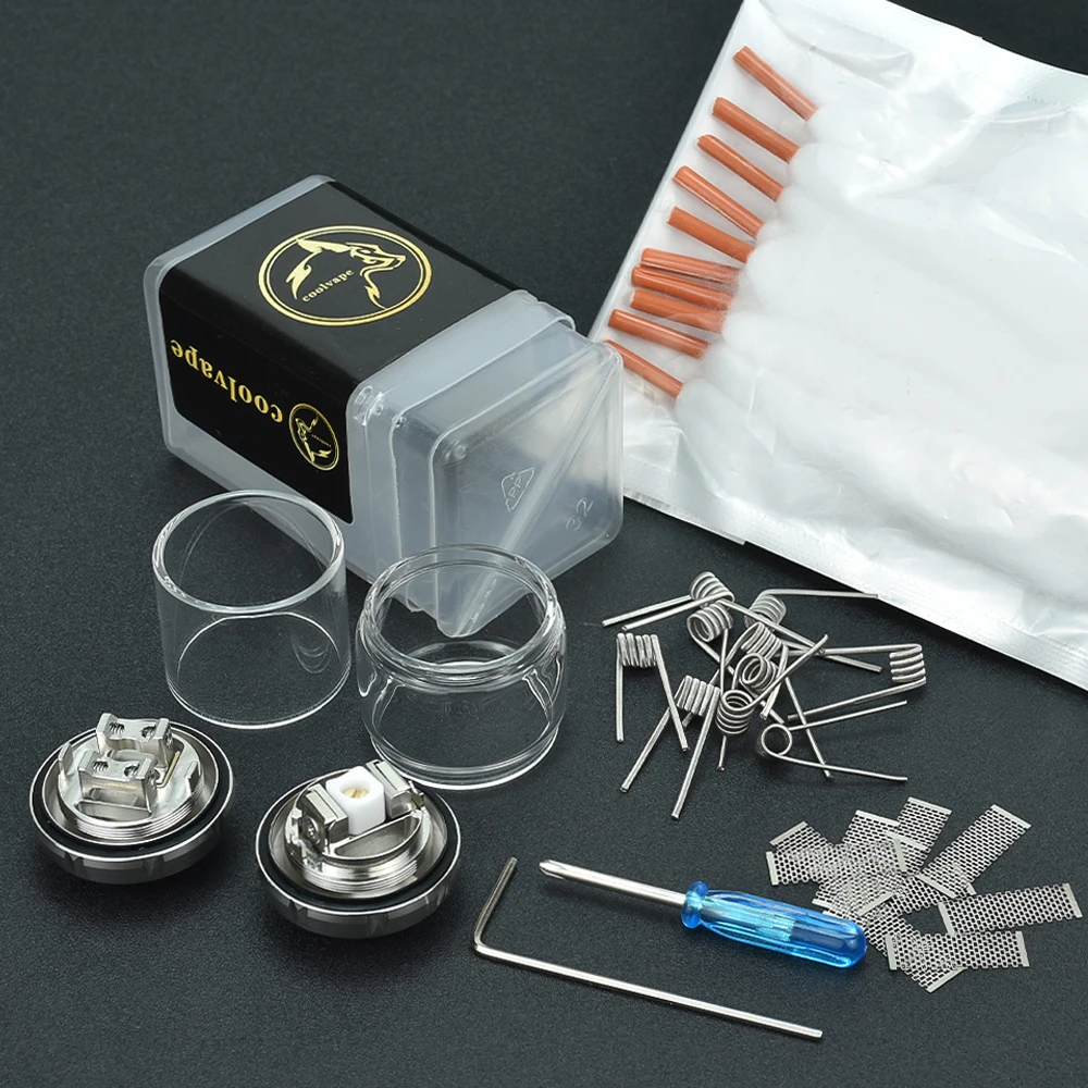 Zeus X rta Zeus X Mesh RTA Atomizer Coils organic cotton Pyrex Bubble Bulb Glass Tube Zeus Deck Base