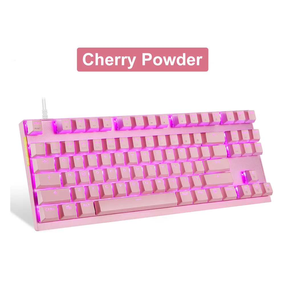 MOTOSPEED CK82 Gaming Mechanical Keyboard 87Keys RGB Backlight Wired Russian English  Keypads Anti-Ghost For PC Computer TV BOX