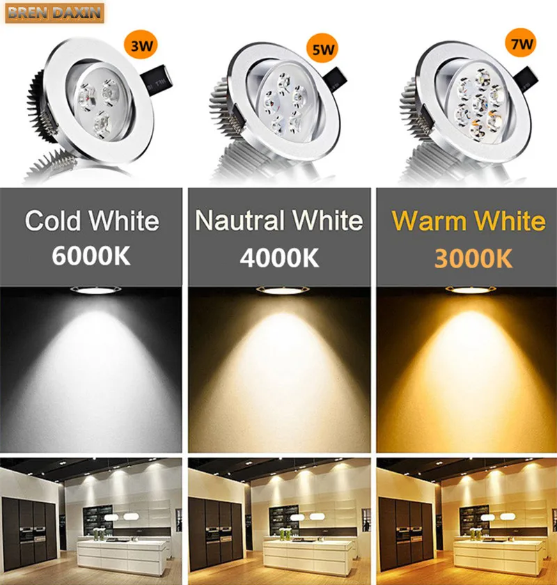 Dimmable LED downlight COB Shoot light 3w5w7w9w12w15w18w ultra bright LED ceiling household indoorIndoor lighting