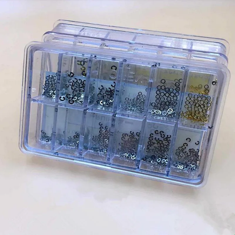 360 Teile/schachtel Ersatz Metall Uhr Washer Clip Reparatur Teile Für Uhr Bewegung Zubehör Verschiedene 12 Größe Chronograph Clip