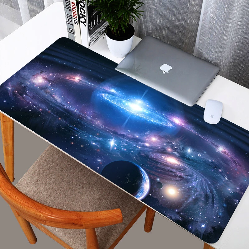 Galaxy Desk Mat Pad Keyboard Mats Deskpad Large Universe Space Gaming Mousepad 400x900 Extended Mouse Pad Xxl Speed Deskmat