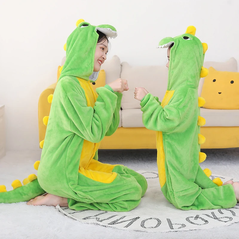 Dragon Pajamas For Kids Men Animal Onesies Kigurumi Adults Children Pyjamas Full Body Cosplay Costume One-Piece Pijamas Bodysuit