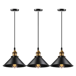 Vintage Industrial Pendant Light, Pendurado Cozinha Luzes Luminárias, E27 Base, Sala de estar