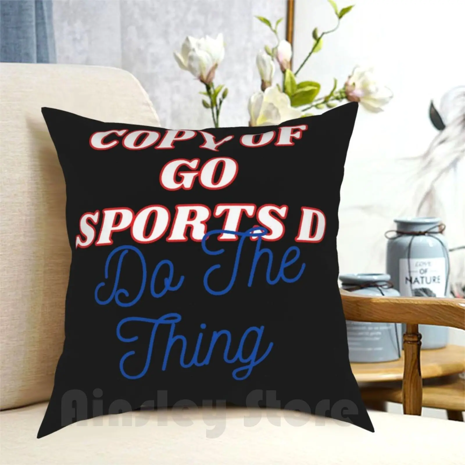 Copy Of Go Sports Do The Thing Sports Tshirt Pillow Case Printed Home Soft DIY Pillow cover Sports Football Basketball Win