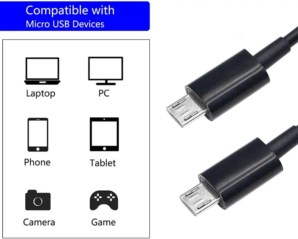 1M/3FT USB 2,0 Typ A Stecker auf 3 Micro USB 5 Pin Männlich Splitter Y Daten Sync und Lade Connector Adapter Kabel für Android (Schwarz)