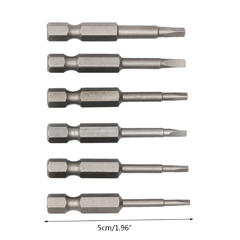 6Pcs S2 Legierung Stahl Dreieckigen Schrauben Bits Magnetische Schraubendreher Bit Set Anti Slip Dreieck Schraube Kopf 1.8/2.0/2.3/2.5/2.7/3mm