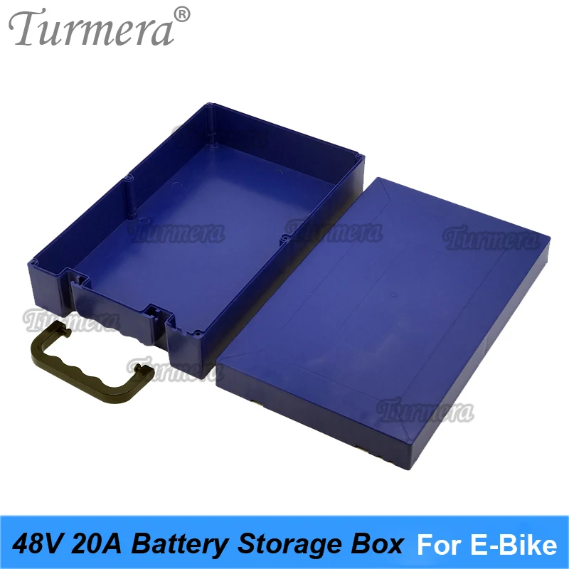 48V 20Ah Battery Storage Box Electric Bike Empty with Handheld for 3.7V 18650 lithium or 3.2V 32700 Lifepo4 Battery Use Turmera