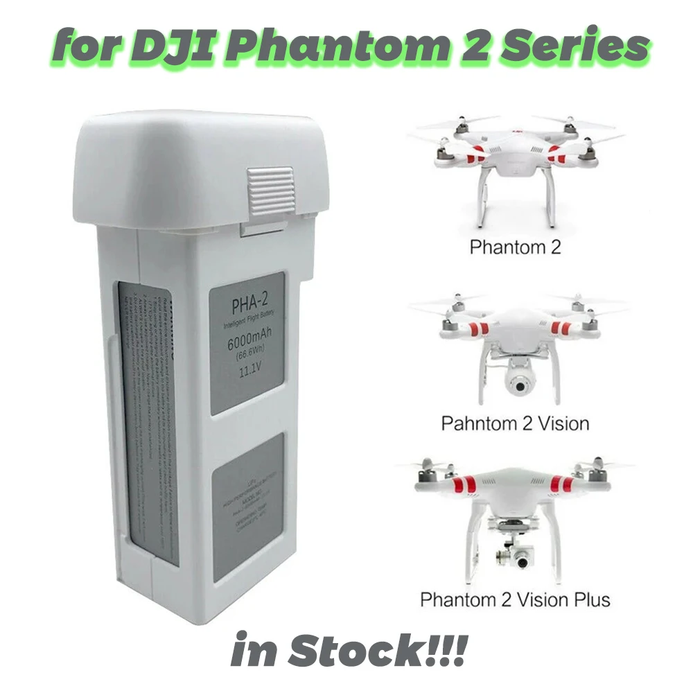 

FastShipping For DJI Phantom 2 11.1V Upgraded and Large Capacity Spare Battery Vision + Quadcopter 10C 6000mAh