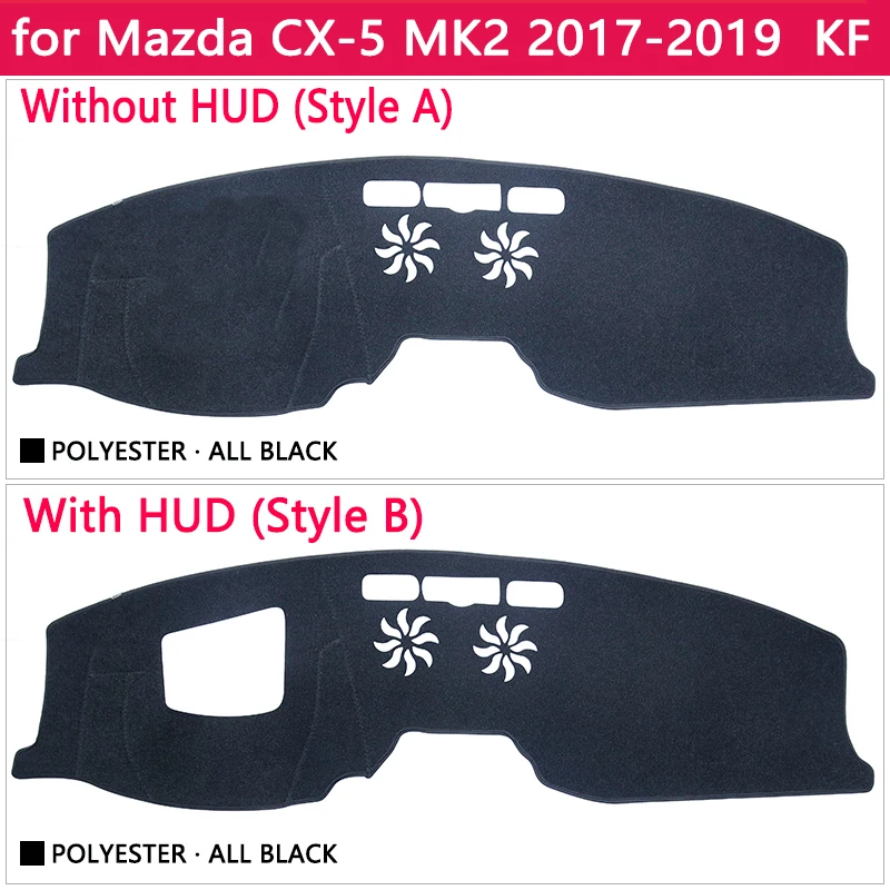 for Mazda CX-5 2017 2018 2019 MK2 KF CX5 CX 5 Anti-Slip Mat Dashboard Cover Pad Sunshade Dashmat Protect Carpet Car Accessories