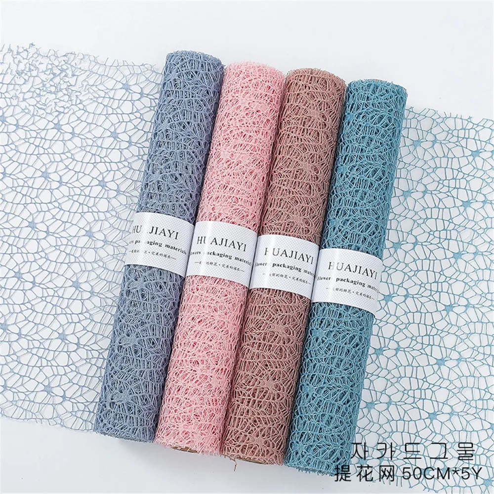 5 Yard Korean Flower Wrapping Paper Roll Bouquet Material Gauze Handmade Rose Gauze Flower Wrapping Shop Packaging Material