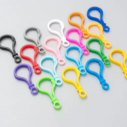 20pcs 25x50mm Multicolor Plastic Bulb Shape Lobster Buckle Trigger Clasps Bag Keychain Hooks Finding For Jewelry Making Diy