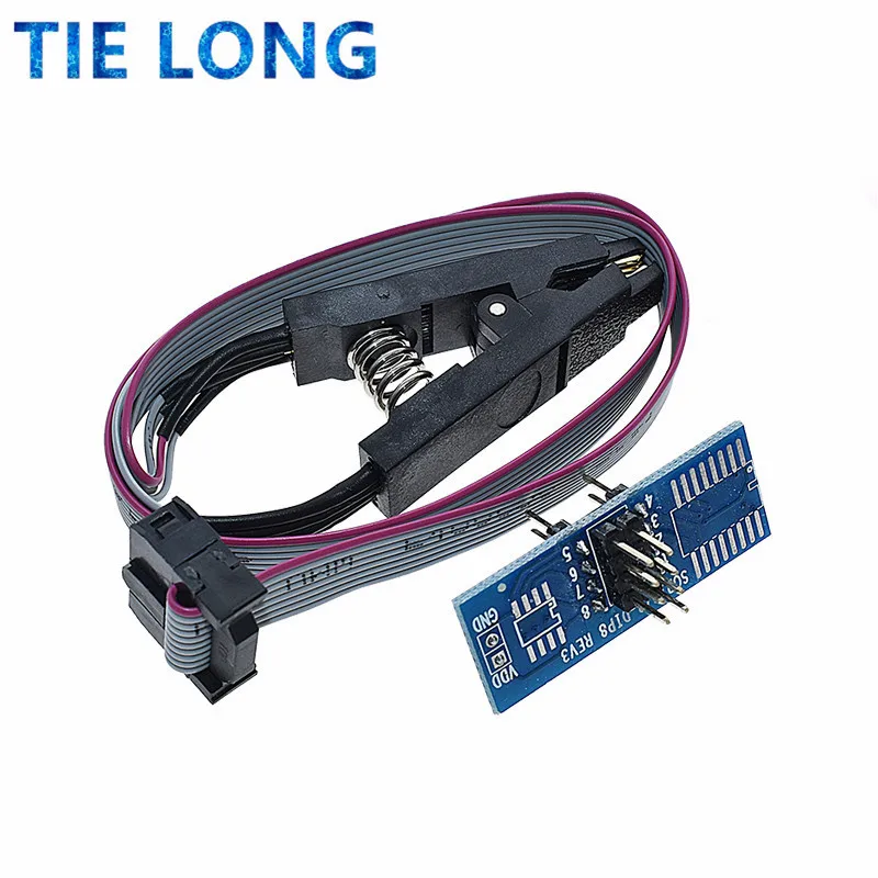 TIELONG CH341A 24 25 Series EEPROM Flash BIOS USB Programmer Module + SOIC8 SOP8 Test Clip For EEPROM 93CXX / 25CXX / 24CXX