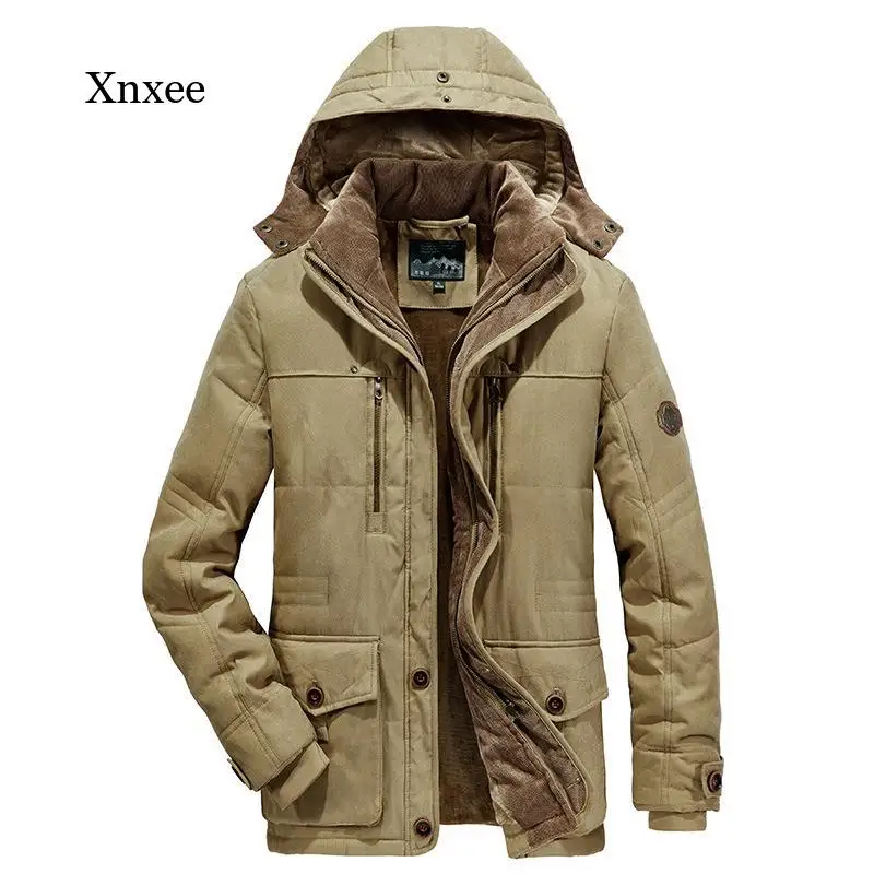 2021 Winter Mannen Dikke Warm En Winddicht Parka Jas Fluwelen Jas Casual Hooded Oversized Jas Parka Jas Mannen windjack