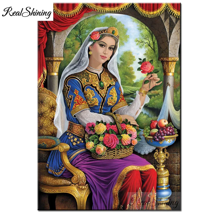 Full Square/round DIY Diamond Painting Russian Flowers beauty Diamond Embroidery Mosaic Picture of Rhinestones Decor F675