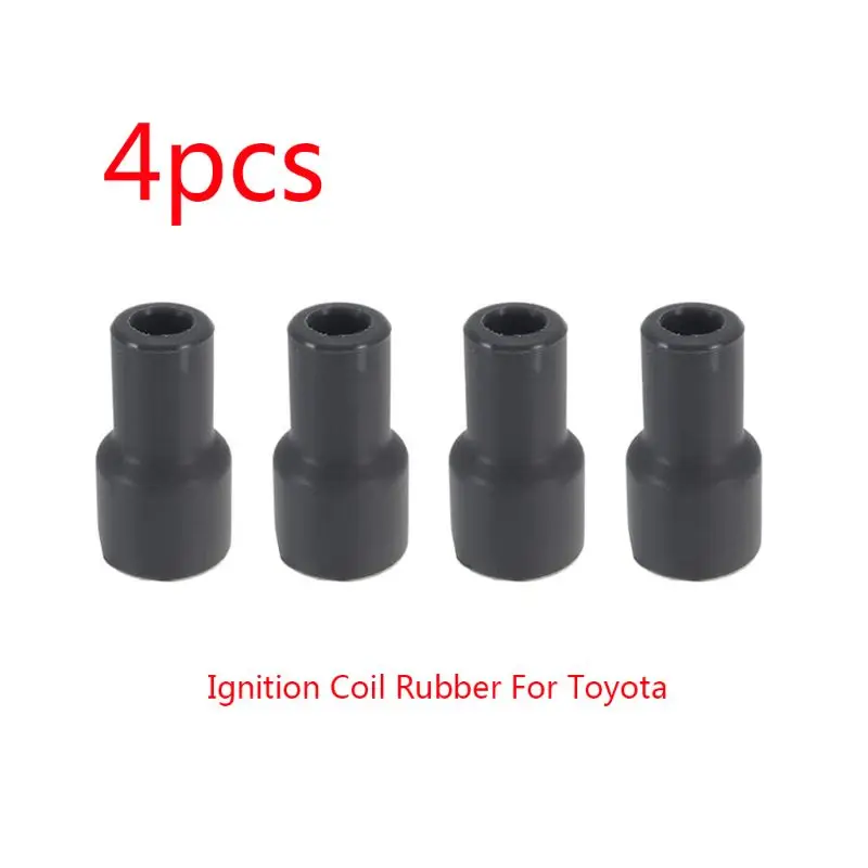 4pcs 90919-11009 Ignition Coil Rubber Boots Cover Plug Cap for Toyota Yaris