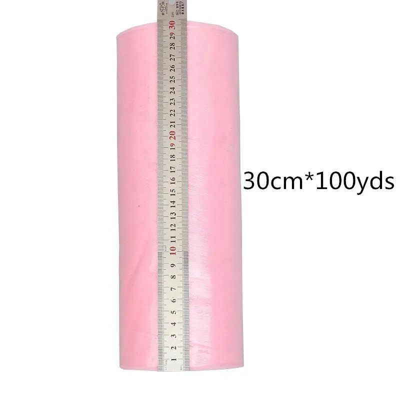 30 Cm 100 Yds Tulle Roll Spool Fabric for Baby Shower Table Skirt Wedding Party Decorations Organza Cloth Festive Decor Supplies