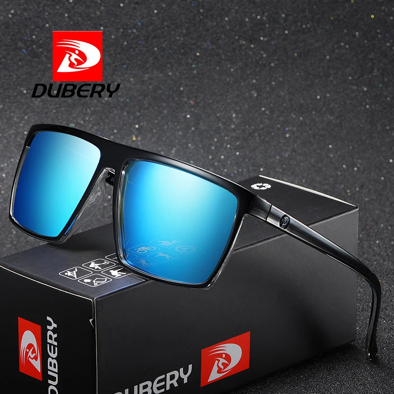 

DUBERY Square Sunglasses Oversized Big Frame Sun Glasses Quality Polarized Driving Shades Vintage Protective Sunglass With Box