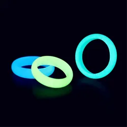 Fashion 3 Color Luminous Stone Ring Women Men Fluorescent Glowing Rings Jewelry Glow In The Dark Finger Ring Band Halloween Gift