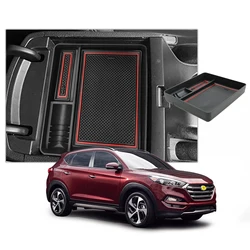 RUIYA for Hyundai Tucson 2015-2020 Car Armrest Box Storage Tucson Central Control Storage Auto Hyundai Tucson 2020 Accessories