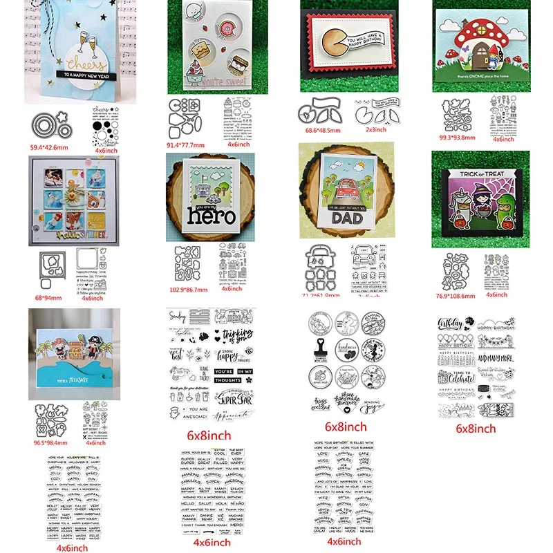 

Cupcake "Happy Birthday" Metal Cutting Dies&Coordinating Stamps For Scrapbooking Craft Die Cut Card Making Embossing Stencil 05