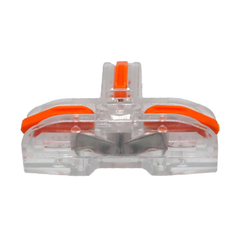 New Universal T-Type Wire Connector Quick Distribution Terminal Transparent Copper Clip Home Main Power Distributor