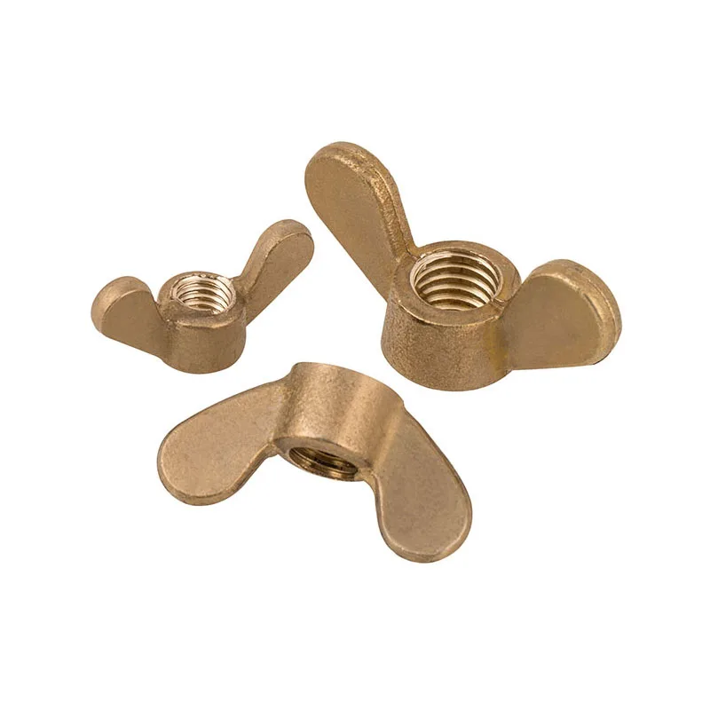 1/2Pcs New Solid Brass Wing Nut Wingnut Butterfly Thumb Nuts M3 M4 M5 M6 M8 M10 M12 3MM 4MM 5MM 6MM 8MM 10MM 12MM *BT518-524