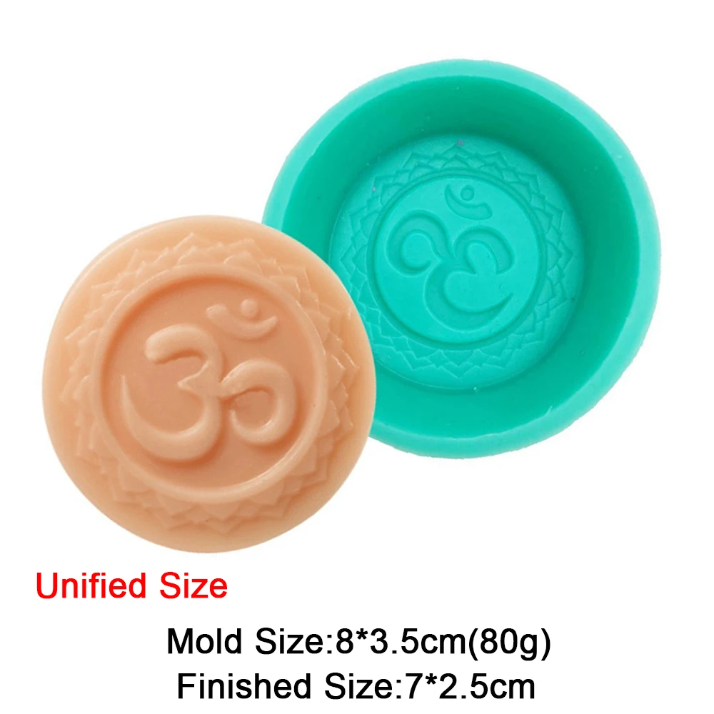 OM Aum Yoga Symbol Silicone Mold For Soap Incantation Cake Epoxy Resin Aroma Stone Mould Buddhism Spell Crafts Decorative Form