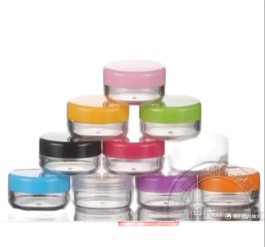 

Wholesale,10G Cream Jars,Empty Cosmetic Container,Small Plastic Box,MINI PS Canister,Sample Makeup Sub-bottling,Free shipping