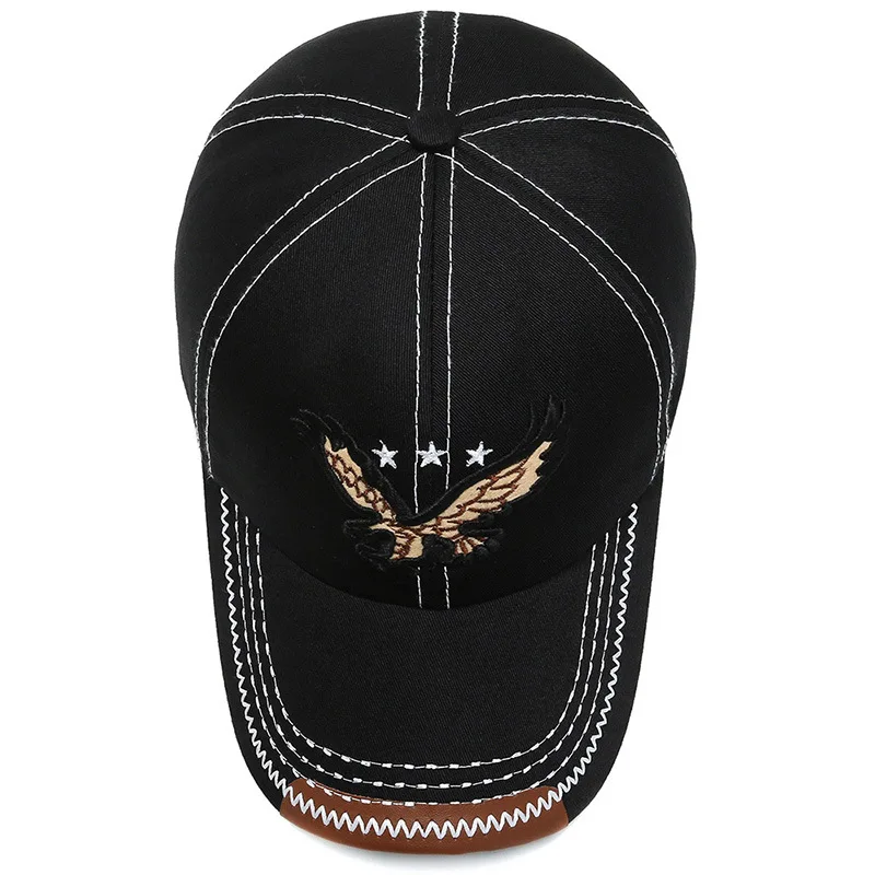 New Cool Women Men Baseball Cap Casual Male Female Snapback Hat Adjustable 3D Eagle Embroidery Sun Hat