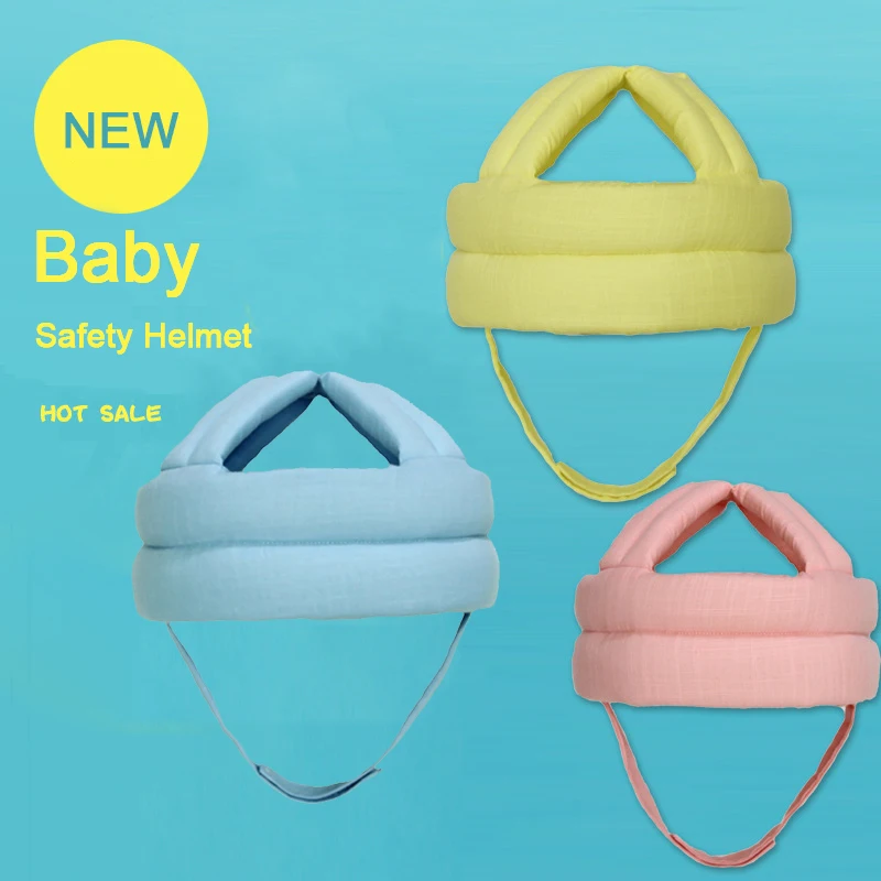 Anti-collision Cap Safety Helmet Protective Hat Anti-drop Baby Adjustable Kid Head Protection Infants Baby Toddle Soft 0-3 Years