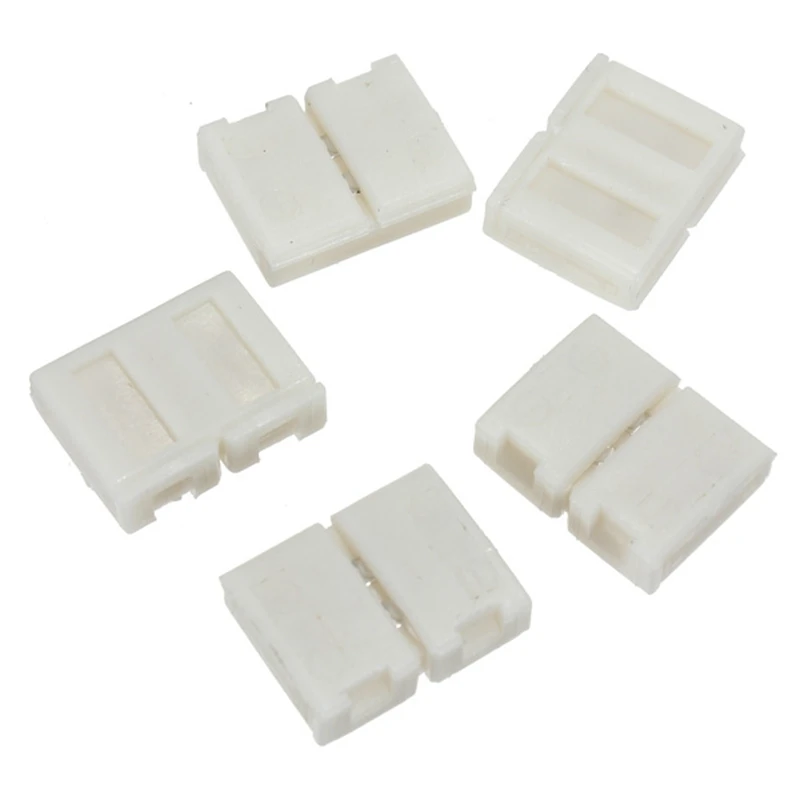 Connecteur de bande LED 100, 5/10/20/3528 pièces/lot, 8mm, 2 broches, adaptateur PCB pour bande LED, couleur unique, livraison directe